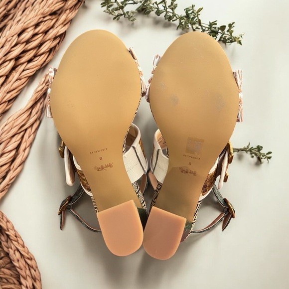 Coach Robin Raffia Sandals Size 8B - Picture 10 of 16